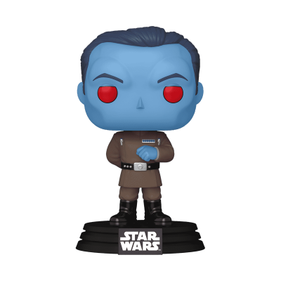 Figura Funko Pop Thrawn de Star Wars com pele azul e uniforme castanho