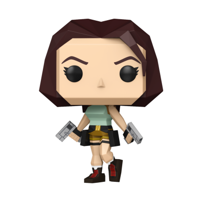 Boneco Funko Pop feminino com pistolas e roupa de aventura