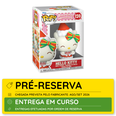 Funko Pop Hello Kitty de Natal na embalagem