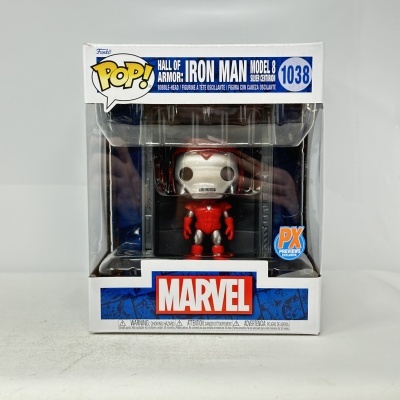Figura Funko Pop! Iron Man Model 8 Silver Centurion nº 1038 na caixa
