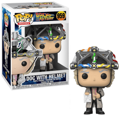 Figura Funko Pop Doc com capacete da série Back to the Future