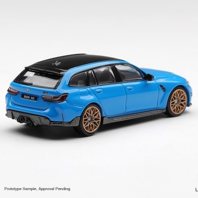 Miniatura de carro BMW M3 Touring azul e preto