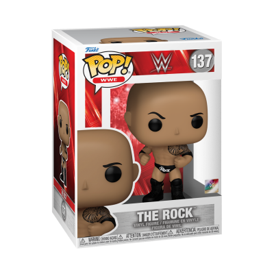 Figura Funko Pop! WWE The Rock em caixa