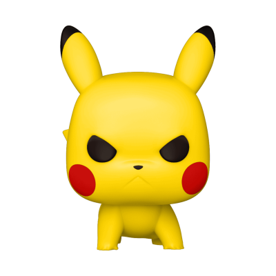 Figura de vinil Pikachu zangado amarelo com bochechas vermelhas