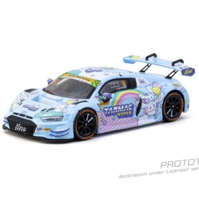 Miniatura de carro de corrida azul claro com gráficos e número 36