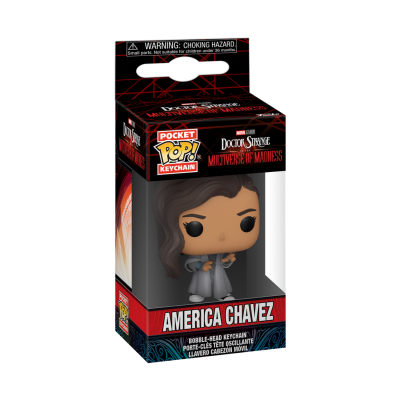 Brinquedo Funko Pocket Pop! Keychain America Chavez em caixa
