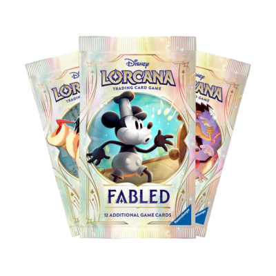 Pacotes de cartas colecionáveis Disney Lorcana com personagem Mickey Mouse