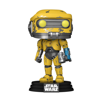 Figura Funko Pop Star Wars amarela com base preta