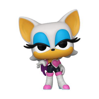 Figura vinyl Funko Pop personagem com olhos pretos e pálpebras azuis com orelhas amarelas