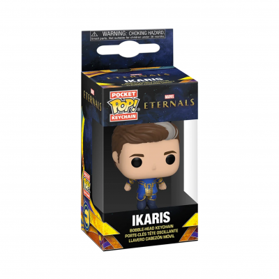 Chaveiro Funko Pop Pocket Ikaris Marvel Eternals em caixa