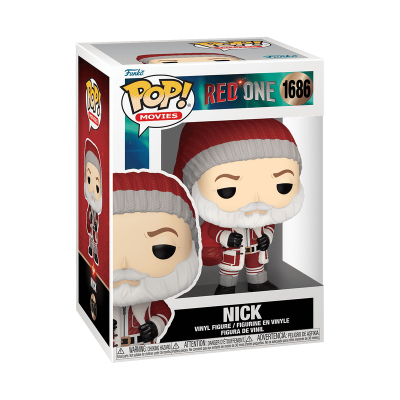 Figura Funko Pop! Nick com roupa de Pai Natal na caixa