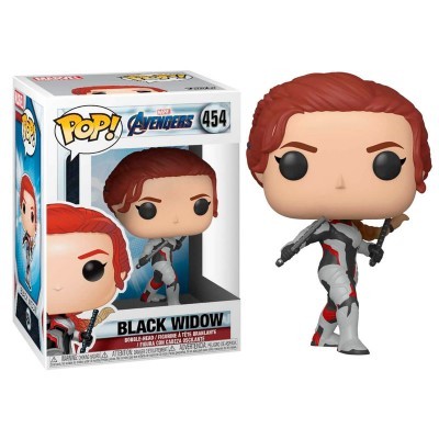 Figura de vinil da Black Widow da coleção Funko Pop! com embalagem e número 454