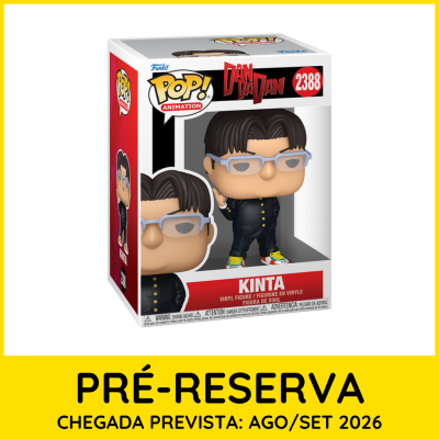 Figura Funko Pop Kinta com óculos e fato preto na caixa