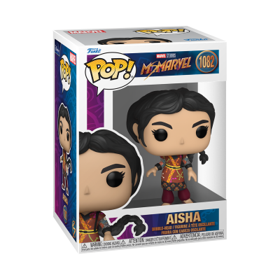 Boneco Funko Pop! Aisha da Marvel Ms. Marvel na caixa
