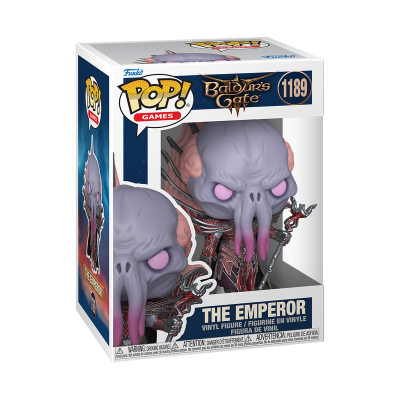 Funko Pop! The Emperor Baldurs Gate 3 figura de vinil na caixa