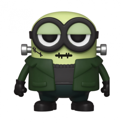 Figura colecionável Minion fantasia Frankenstein verde com óculos e casaco