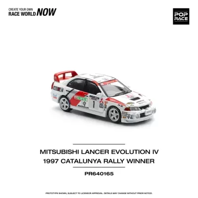 Miniatura de carro Mitsubishi Lancer Evolution IV branco com detalhes vermelhos e preto e logos de patrocinadores