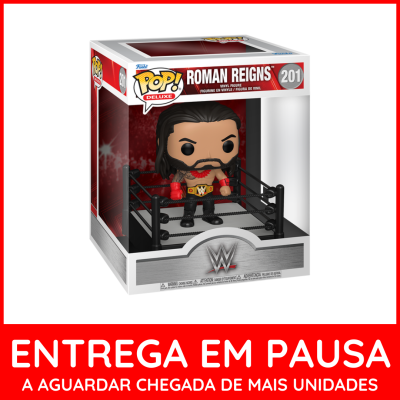 Figura de vinil Roman Reigns Funko Pop Deluxe na caixa
