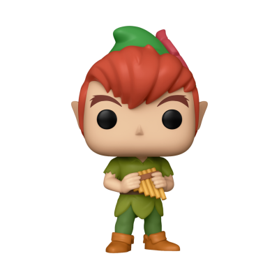 Figura Funko Pop de Peter Pan com roupa verde e chapéu