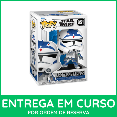 Figura Funko Pop! Star Wars ARC TROOPER FIVES nº851 em caixa com janela