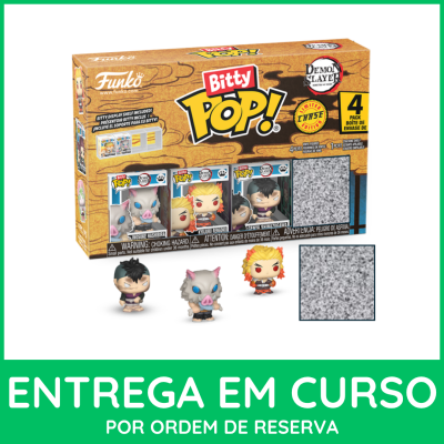 Caixa de conjunto Funko Bitty Pop! Demon Slayer com 4 figuras colecionáveis de personagens