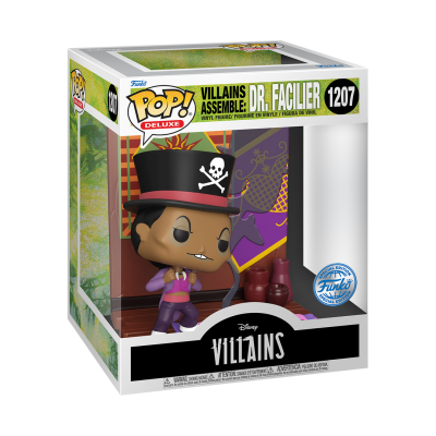 Figura Funko Pop! Deluxe Dr. Facilier Disney Villains Assemble na caixa