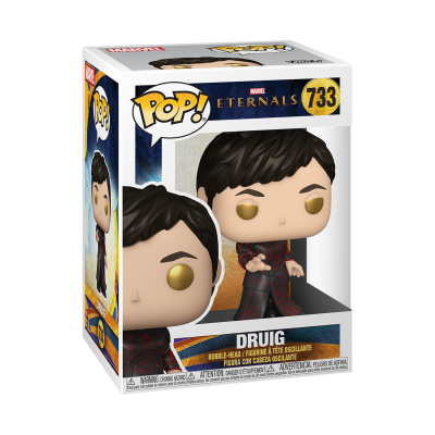 Funko Pop! Marvel Eternals Druig, modelo 733, dentro da caixa