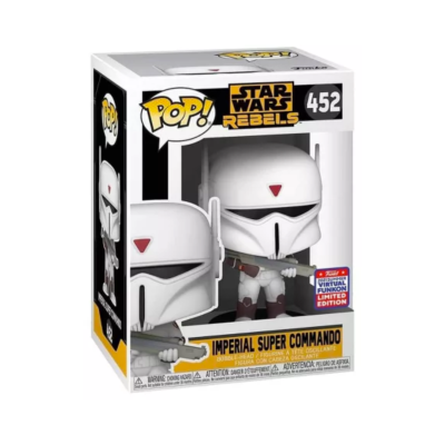 Figura Funko Pop! Imperial Super Commando do Star Wars Rebels na caixa