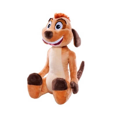 Pelúcia de animal castanho sentada sobre fundo branco