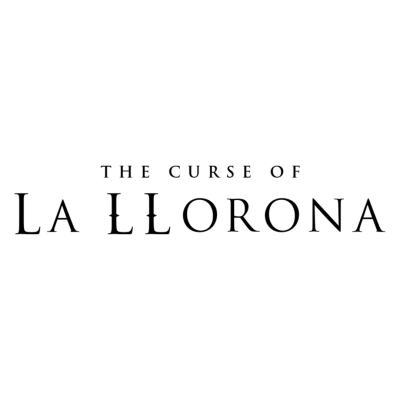 Texto THE CURSE OF LA LLORONA em preto sobre fundo branco.