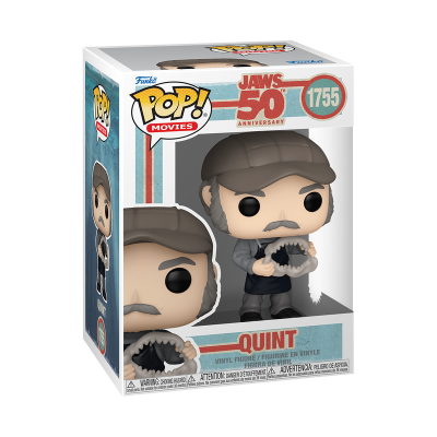 Funko Pop! vinil Quint Jaws 50º aniversário nº1755 na caixa