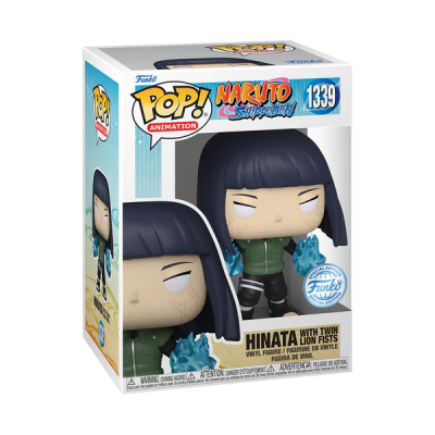 Figura Funko Pop! Animation Naruto Shippuden Hinata com punhos azuis em embalagem