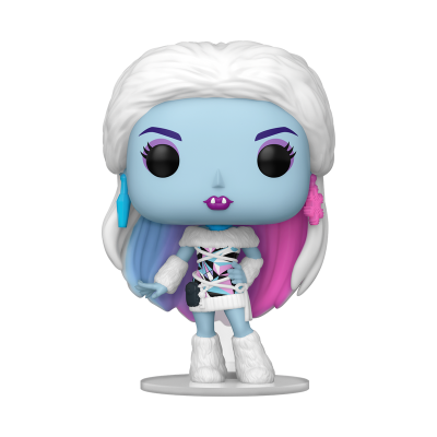 Figura Funko Pop com pele azul e cabelo branco com mechas coloridas