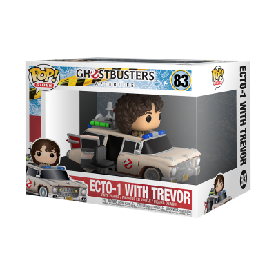 Figura Funko Pop Ghostbusters Afterlife Ecto-1 com Trevor na caixa
