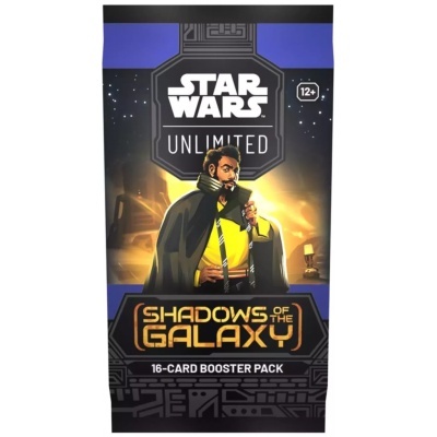 Pacote Star Wars Unlimited Shadows of the Galaxy com 16 cartas