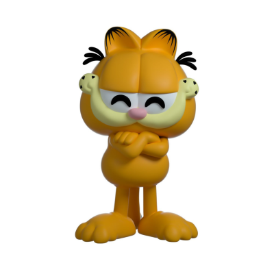 Figura de vinil da personagem Garfield em fundo branco