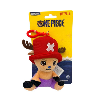 Pelúcia chaveiro Tony Tony Chopper One Piece em cartão amarelo