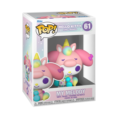 Figura Funko Pop! My Melody em caixa branca com detalhes pastel