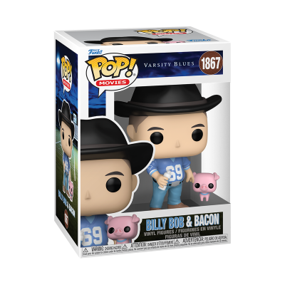 Funko Pop! Movies Varsity Blues Billy Bob & Bacon com porco, embalagem