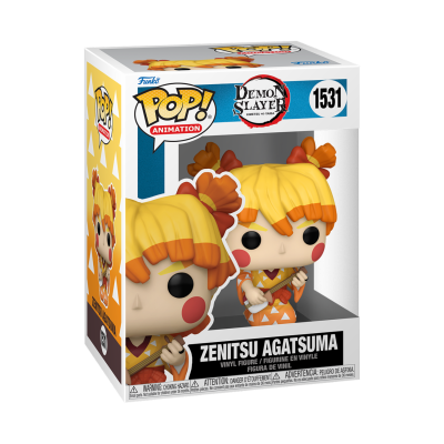 Figura Funko Pop! Zenitsu Agatsuma Demon Slayer na caixa