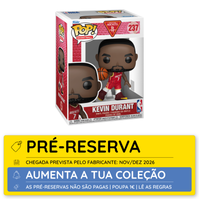 Figura Pop! vinil Kevin Durant Houston Rockets na caixa