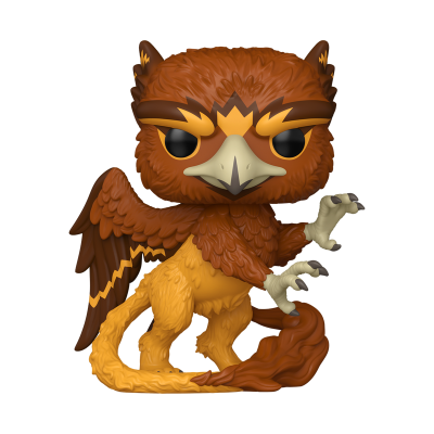 Figura Funko Pop de grifo castanho e amarelo com garras claras