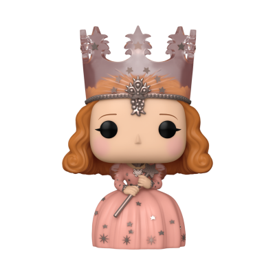 Figura Funko Pop de rainha com vestido rosa, coroa rosa e cetro