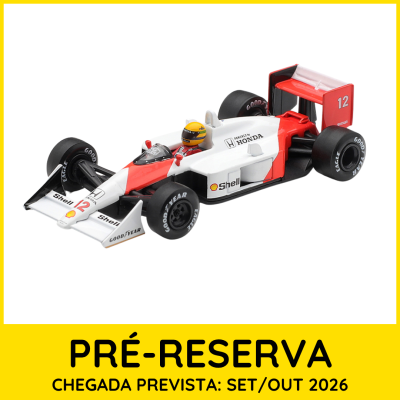 Miniatura de carro de Fórmula 1 branco e vermelho com número 12