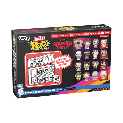 Caixa de Funko Bitty Pop! da série Stranger Things com 13 miniaturas colecionáveis