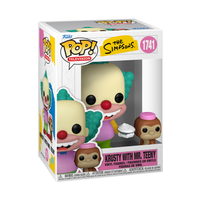Figura Funko Pop! Krusty com Mr. Teeny dos Simpsons na caixa