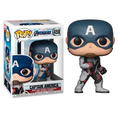 Figura Funko Pop! Capitão América com roupa azul e cinza