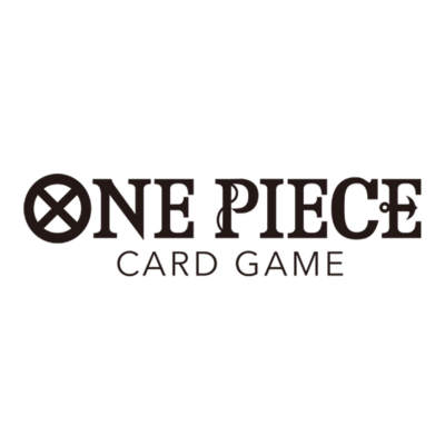 Logótipo de One Piece Card Game em texto preto sobre fundo branco