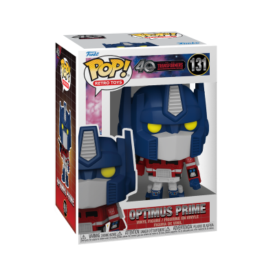 Figura Funko Pop! Optimus Prime na caixa com janela transparente