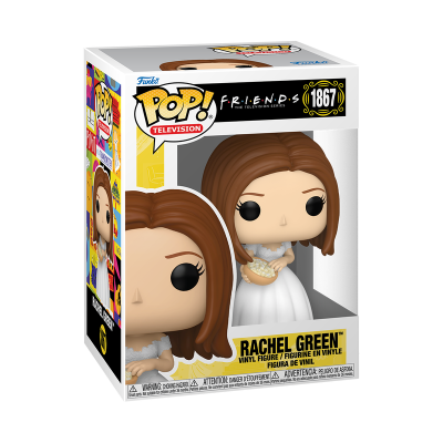 Caixa de Funko Pop da Rachel Green da série Friends com figura de vinil dentro